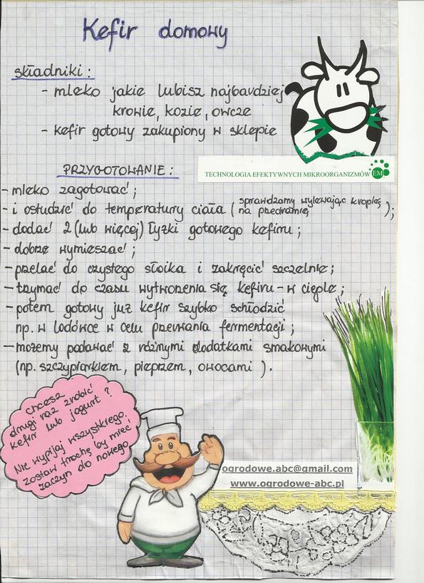 PRZEPIS NA KEFIR DOMOWY